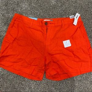 NWT Old Navy red linen shorts